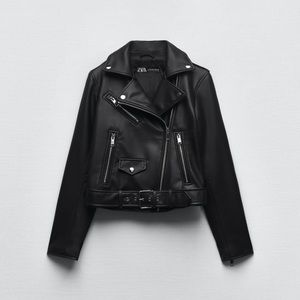 Zara Faux Leather Biker Jacket